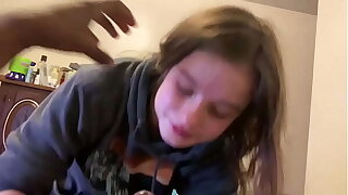 Lesbian bestfriend comes to my room again to give me sloppy suck gone time